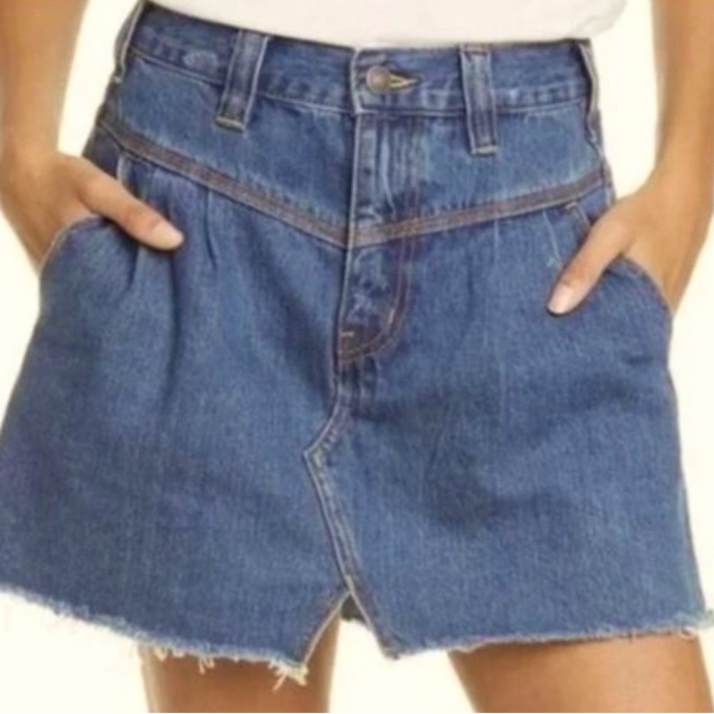 Free People denim skirt
